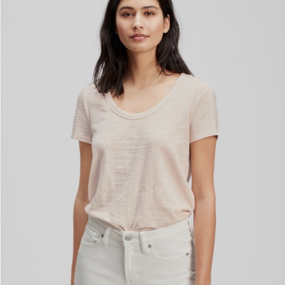 GAP Women's Beige Off White Cotton Short Sleeve Tee Shirt Size XS